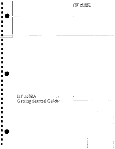 Agilent 03588-90005 Getting Started  Agilent 03588-90005 Getting Started.pdf