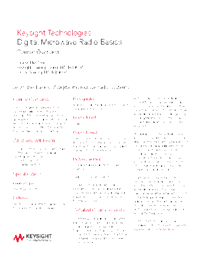 Agilent 5988-4490EN Digital Microwave Radio Basics - Course Overview c20140910 [2]  Agilent 5988-4490EN Digital Microwave Radio Basics - Course Overview c20140910 [2].pdf