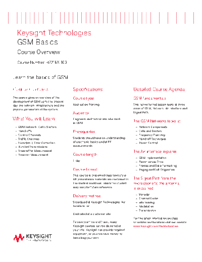 Agilent 5988-4491EN GSM Basics - Course Overview c20140811 [2]  Agilent 5988-4491EN GSM Basics - Course Overview c20140811 [2].pdf