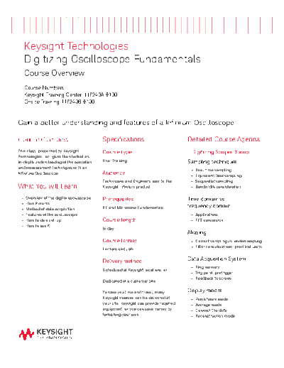Agilent 5988-3440EN Digitizing Oscilloscope Fundmentals - Course Overview c20140811 [2]  Agilent 5988-3440EN Digitizing Oscilloscope Fundmentals - Course Overview c20140811 [2].pdf