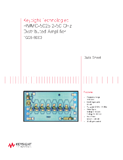 Agilent 5989-6207EN HMMC-5025 2-50 GHz Distributed Amplifier 1GG6-8000 - Data Sheet c20140723 [9]  Agilent 5989-6207EN HMMC-5025 2-50 GHz Distributed Amplifier 1GG6-8000 - Data Sheet c20140723 [9].pdf