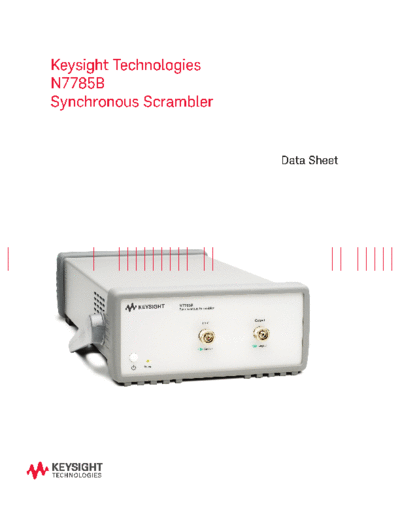 Agilent 5989-8114EN N7785B Synchronous Scrambler - Data Sheet c20140507 [5]  Agilent 5989-8114EN N7785B Synchronous Scrambler - Data Sheet c20140507 [5].pdf