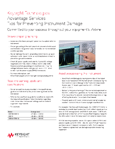 Agilent 5989-8804EN Tips for Preventing Instrument Damage - Product Fact Sheet c20141003 [2]  Agilent 5989-8804EN Tips for Preventing Instrument Damage - Product Fact Sheet c20141003 [2].pdf