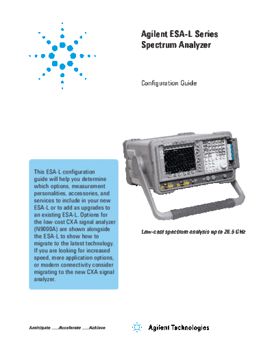 Agilent 5989-9952EN ESA-L Spectrum Analyzer - Configuration Guide c20131125 [8]  Agilent 5989-9952EN ESA-L Spectrum Analyzer - Configuration Guide c20131125 [8].pdf