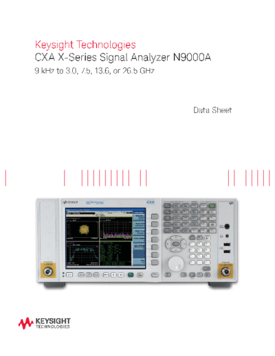 Agilent 5990-4327EN N9000A CXA X-Series Signal Analyzer - Data Sheet c20141111 [19]  Agilent 5990-4327EN N9000A CXA X-Series Signal Analyzer - Data Sheet c20141111 [19].pdf