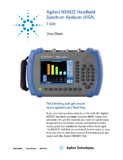 Agilent 5990-5587EN N9342C Handheld Spectrum Analyzer (HSA) 7 GHz - Data Sheet c20140519 [12]  Agilent 5990-5587EN N9342C Handheld Spectrum Analyzer (HSA) 7 GHz - Data Sheet c20140519 [12].pdf