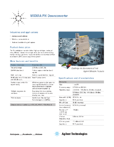 Agilent 5990-6060EN M9361A PXI Downconverter - Flyer c20131206 [2]  Agilent 5990-6060EN M9361A PXI Downconverter - Flyer c20131206 [2].pdf