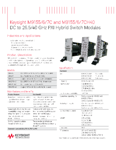 Agilent 5990-6170EN M9155 6 7C and M9155 6 7CH40 DC to 26.5 40 GHz PXI Hybrid Switch Modules - Flyer c201410  Agilent 5990-6170EN M9155 6 7C and M9155 6 7CH40 DC to 26.5 40 GHz PXI Hybrid Switch Modules - Flyer c20141023 [2].pdf