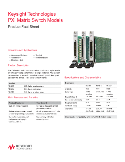 Agilent 5990-6355EN PXI Matrix Switch Modules - Flyer c20140725 [2]  Agilent 5990-6355EN PXI Matrix Switch Modules - Flyer c20140725 [2].pdf