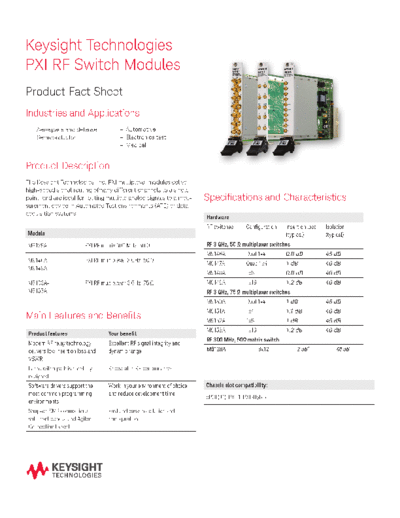 Agilent 5990-6357EN PXI RF Switch Modules - Flyer c20140625 [2]  Agilent 5990-6357EN PXI RF Switch Modules - Flyer c20140625 [2].pdf