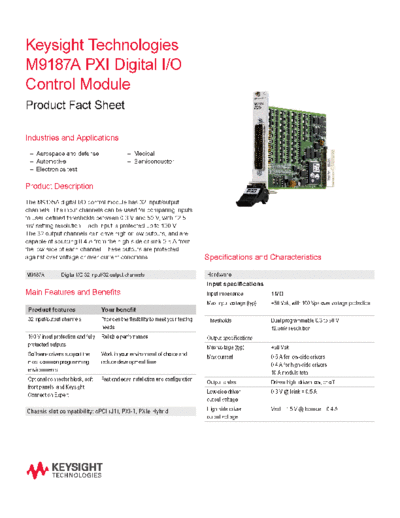 Agilent 5990-6455EN M9187A PXI Digital I O Module - Flyer c20140429 [2]  Agilent 5990-6455EN M9187A PXI Digital I O Module - Flyer c20140429 [2].pdf