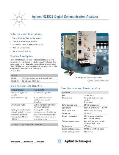 Agilent 5990-7670EN N2100B Digital Communication Analyzer - Flyer c20130729 [2]  Agilent 5990-7670EN N2100B Digital Communication Analyzer - Flyer c20130729 [2].pdf