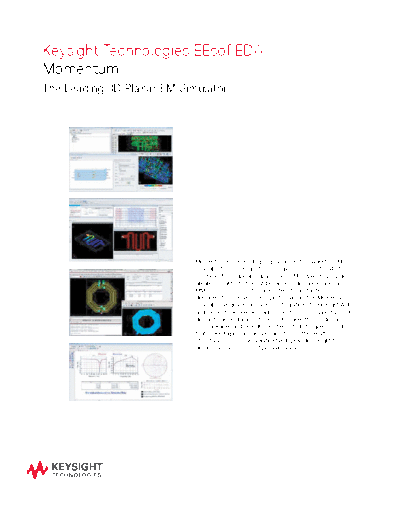 Agilent 5990-3633EN Keysight EEsof EDA Momentum - Brochure c20141028 [2]  Agilent 5990-3633EN Keysight EEsof EDA Momentum - Brochure c20141028 [2].pdf