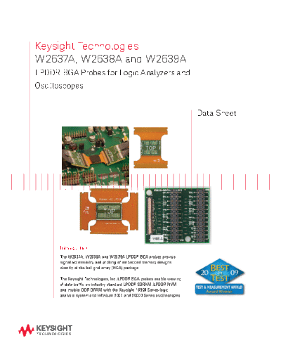 Agilent 5990-3892EN W2637A 252C W2638A and W2639A LPDDR BGA Probes for Logic Analyzers and Oscilloscopes - D  Agilent 5990-3892EN W2637A_252C W2638A and W2639A LPDDR BGA Probes for Logic Analyzers and Oscilloscopes - Data Sheet c20140723 [12].pdf