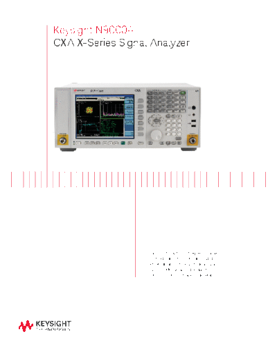 Agilent 5990-3927EN N9000A CXA X-Series Signal Analyzer - Brochure c20140528 [8]  Agilent 5990-3927EN N9000A CXA X-Series Signal Analyzer - Brochure c20140528 [8].pdf
