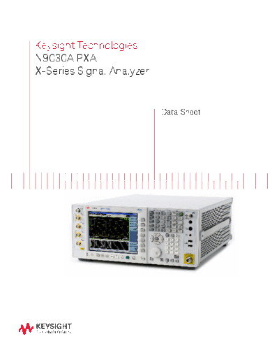 Agilent 5990-3952EN N9030A PXA X-Series Signal Analyzer - Data Sheet c20140829 [28]  Agilent 5990-3952EN N9030A PXA X-Series Signal Analyzer - Data Sheet c20140829 [28].pdf