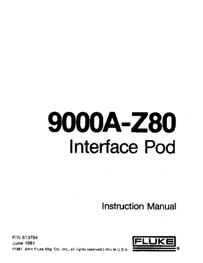 Fluke Z80Pod  Fluke Z80Pod.pdf