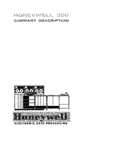 honeywell H200Summary  honeywell h200 H200Summary.pdf