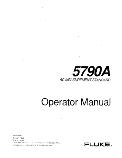 Fluke FLUKE 5790A Operator  Fluke 5790A FLUKE 5790A Operator.pdf