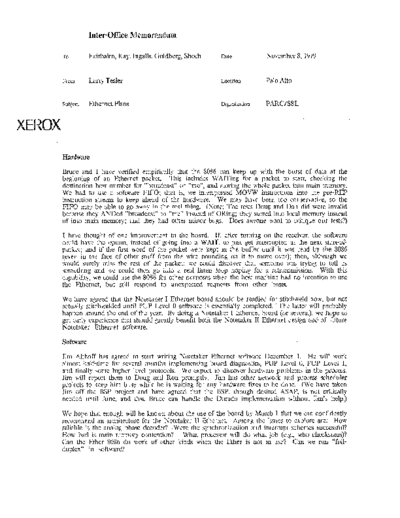 xerox 19791108 Ethernet Plans  xerox notetaker memos 19791108_Ethernet_Plans.pdf