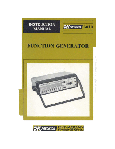 B&K bk model 3010 function generator  . Rare and Ancient Equipment B&K bk_model_3010_function_generator.pdf
