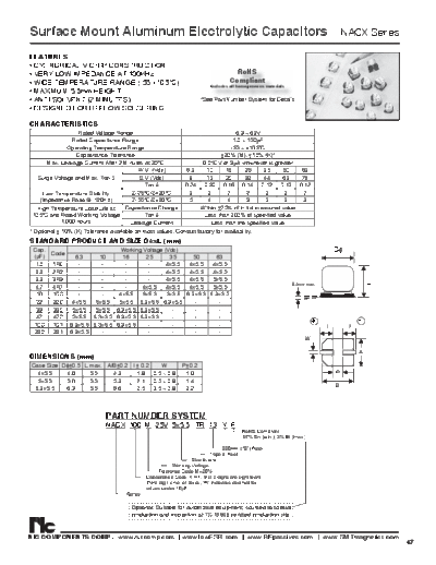 NIC NIC [smd] NACX Series  . Electronic Components Datasheets Passive components capacitors NIC NIC [smd] NACX Series.pdf