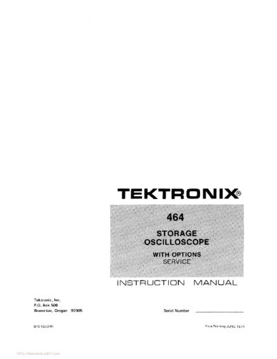 Tektronix 464  Tektronix 464.pdf