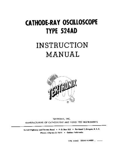 Tektronix 524AD  Tektronix 524AD.pdf