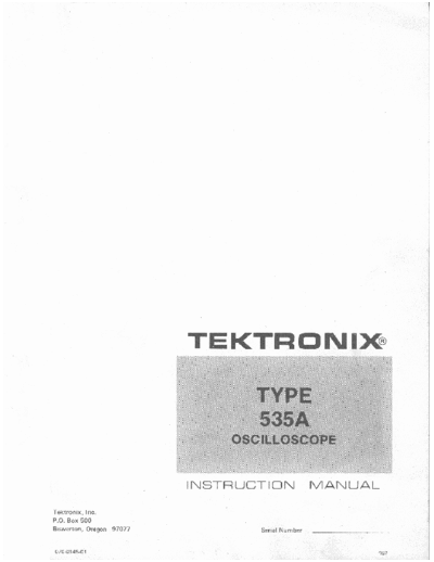 Tektronix 535A  Tektronix 535A.pdf