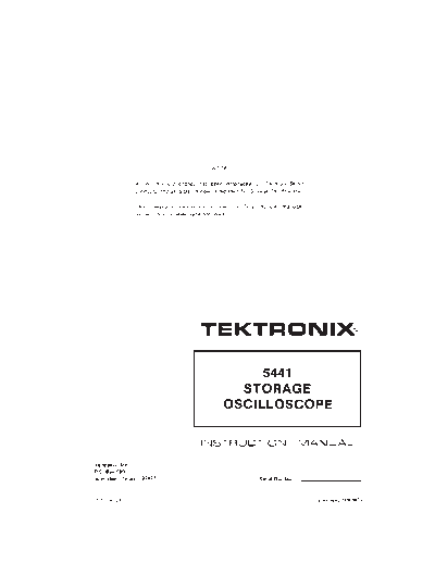 Tektronix 5441  Tektronix 5441.pdf
