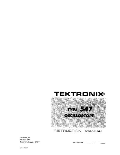 Tektronix 547  Tektronix 547.pdf