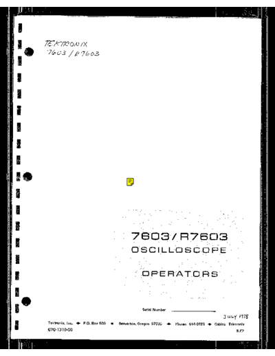 Tektronix 7603 OM 1  Tektronix 7603_OM_1.pdf