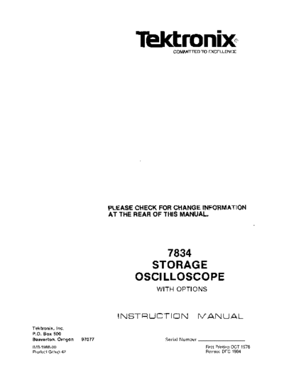 Tektronix 7834  Tektronix 7834 .pdf