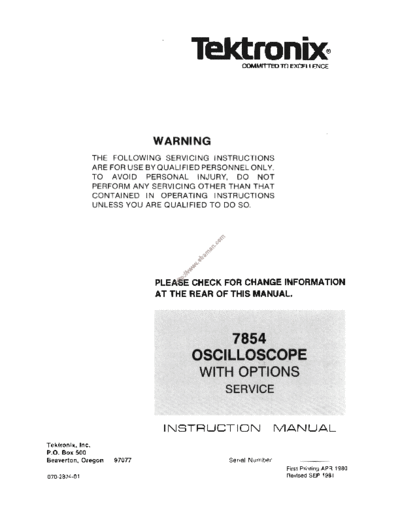 Tektronix 7854   Tektronix 7854 .pdf