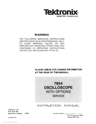 Tektronix 7854  Tektronix 7854.pdf