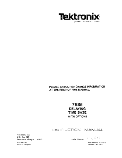 Tektronix 7B85 In  Tektronix 7B85_In.pdf