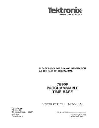 Tektronix 7B90P Programmable Time Base (Oscilloscope Plugin) (1984) WW  Tektronix 7B90P Programmable Time Base (Oscilloscope Plugin) (1984) WW.pdf