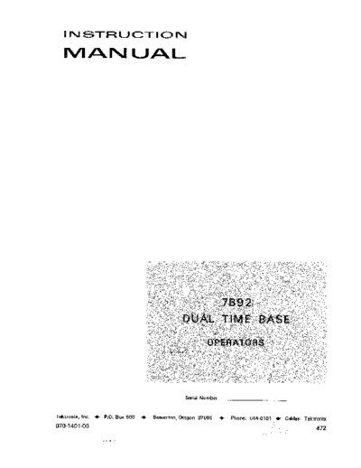 Tektronix 7B92 Op  Tektronix 7B92_Op.pdf