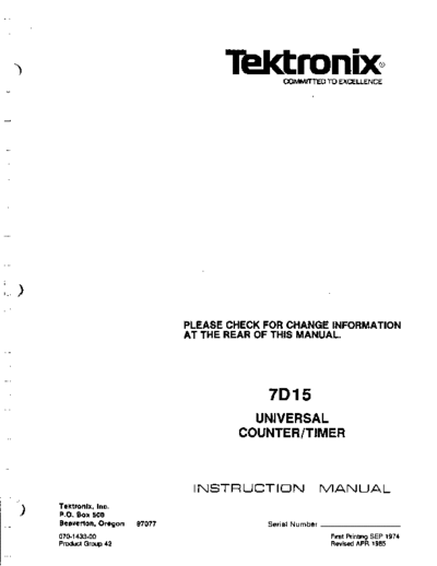 Tektronix 7D15-op  Tektronix 7D15-op.pdf