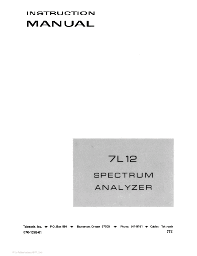 Tektronix 7L12  Tektronix 7L12.pdf