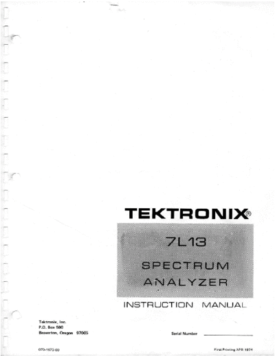 Tektronix 7L13  Tektronix 7L13.pdf
