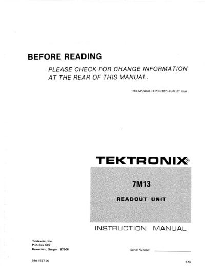 Tektronix 7M13-Service  Tektronix 7M13-Service.pdf