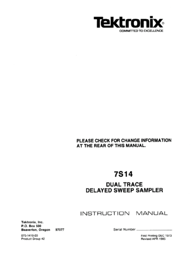 Tektronix 7S14  Tektronix 7S14.pdf