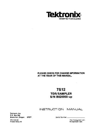 Tektronix 7S12  Tektronix 7S12.pdf