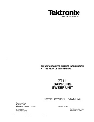 Tektronix 7T11 In  Tektronix 7T11_In.pdf
