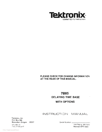 Tektronix 7b85  Tektronix 7b85.pdf