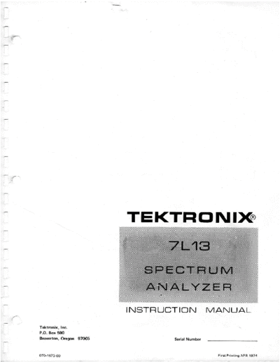Tektronix 7l13 sm  Tektronix 7l13_sm.pdf