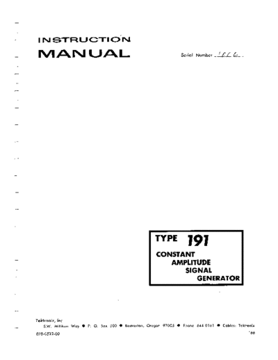 Tektronix 191  Tektronix 191.pdf
