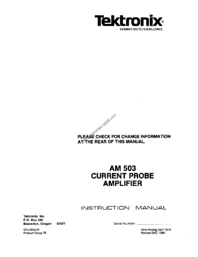 Tektronix tek-am503  Tektronix tek-am503.pdf