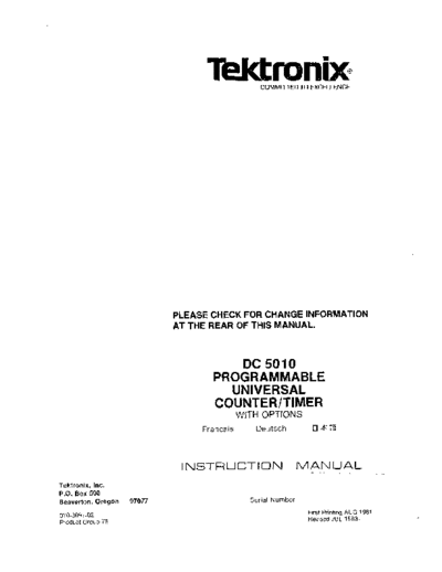 Tektronix DC5010  Tektronix DC5010.pdf